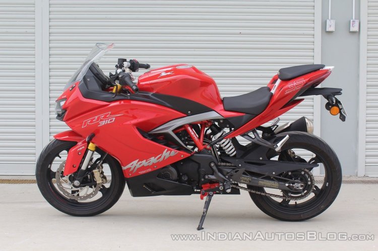 TVS Apache RR 310 first ride review left side