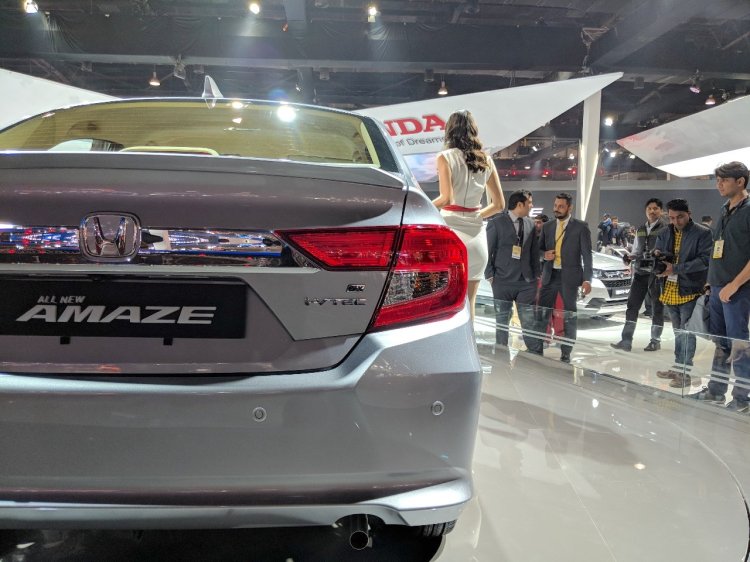 2018 Honda Amaze rear spoiler and tail lamp