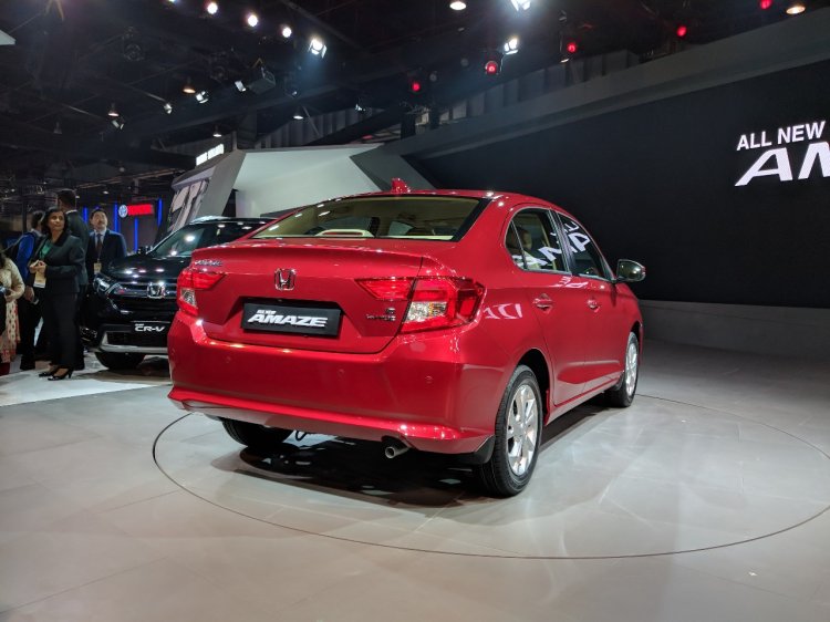 2018 Honda Amaze rear three quarters right side