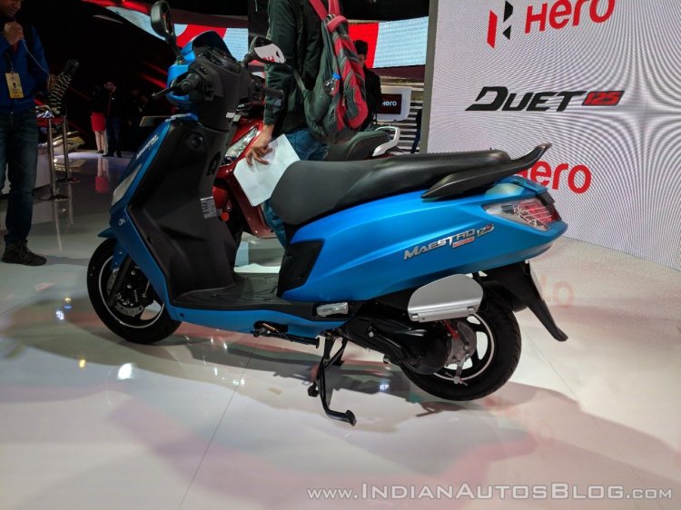 Hero Maestro Edge 125 rear left quarter at 2018 Auto Expo
