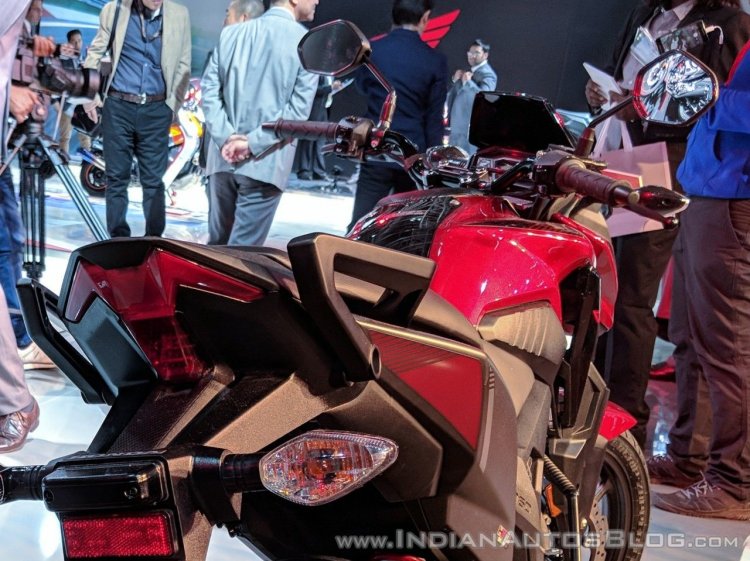 Honda X-Blade Red tail light at 2018 Auto Expo