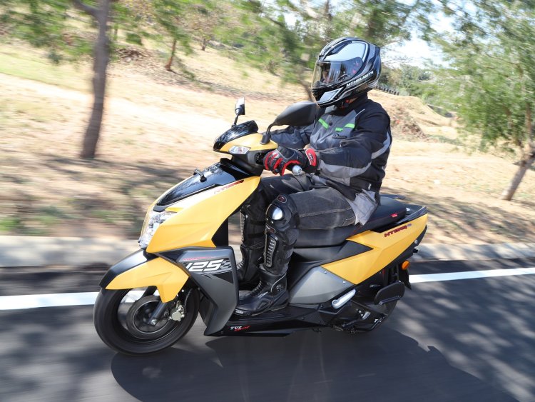 TVS Ntorq 125 left side action first ride review