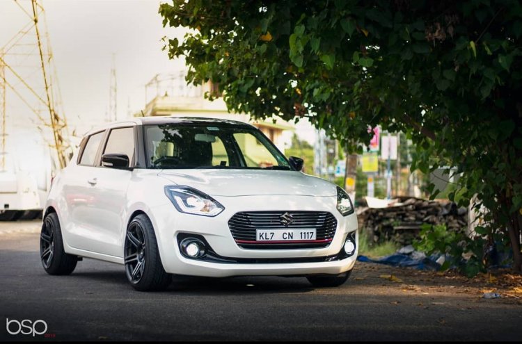 2018 Maruti Swift slammed front three quarters
