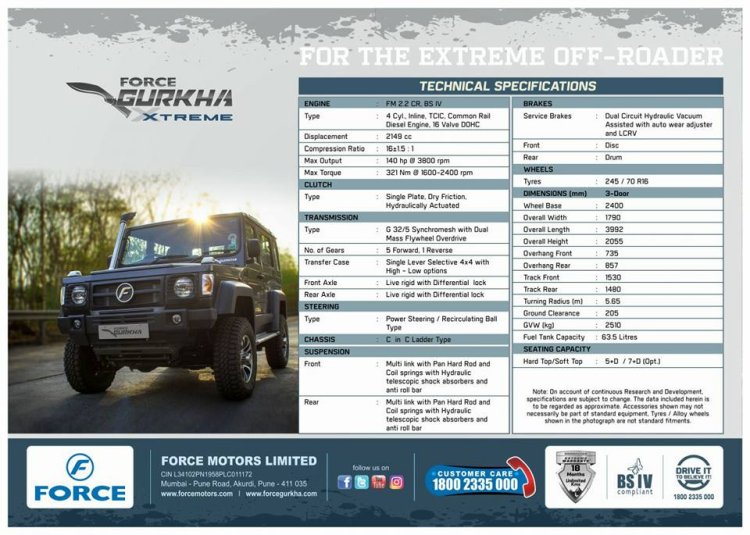 Force Gurkha Xtreme brochure