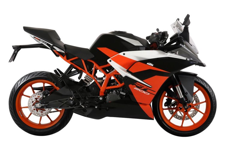 KTM RC200 Black colour variant side profile
