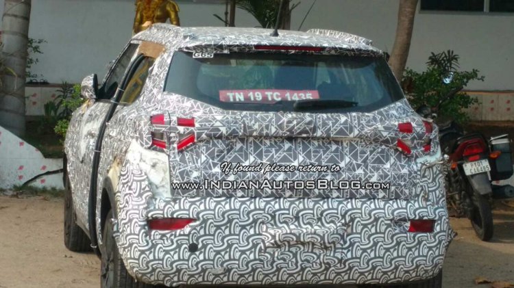 SsangYong Tivoli based Mahindra S201 spy shot rear