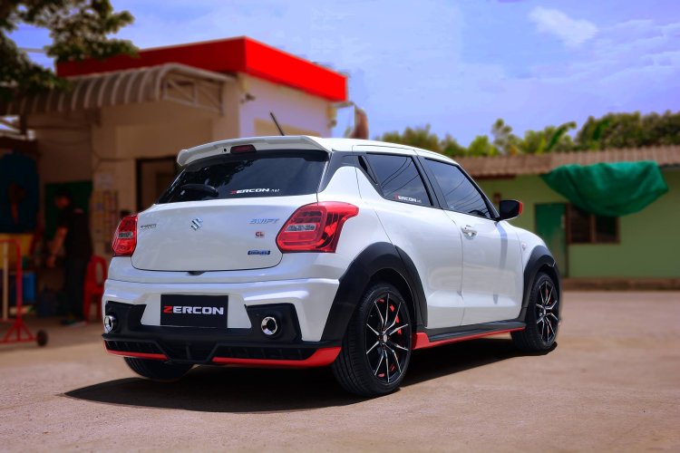 Custom 2018 Suzuki Swift with Zercon body kit rear three quarters