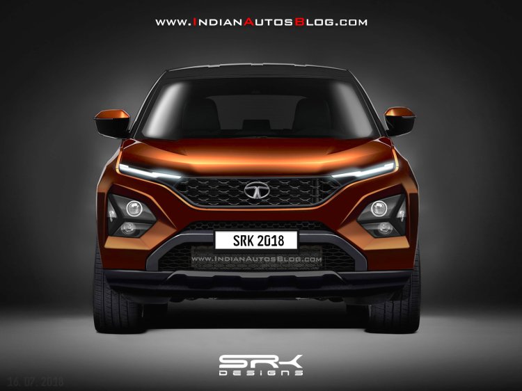 Tata Harrier rendering front view