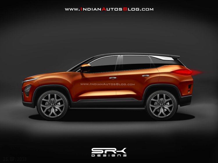Tata Harrier side rendering