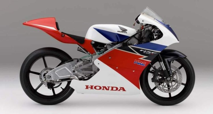 Honda NSF 250R race bike side profile press image