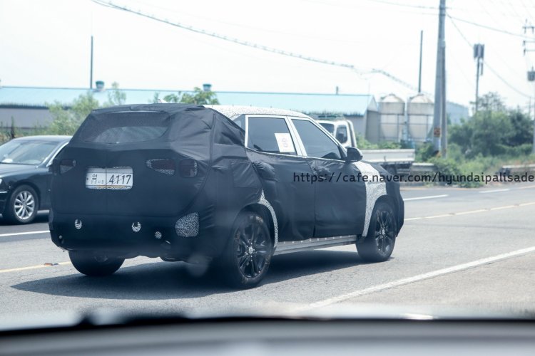 Kia SP production version Kia Tusker rear spied