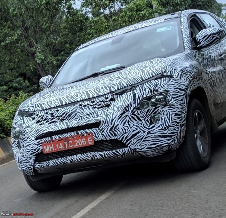 Tata Harrier front spied new spyshot