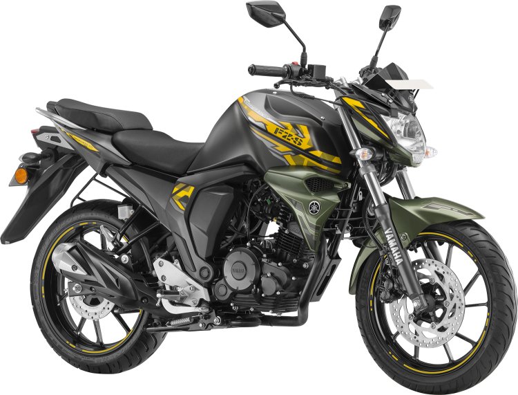 Yamaha FZS FI rear disc MATT GREEN colour variant