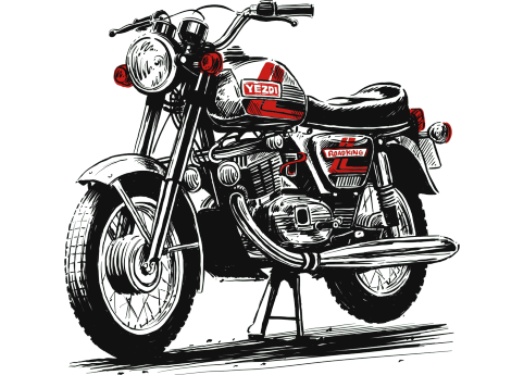 Yezdi Roadking Front Quarter