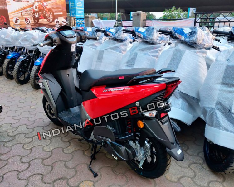 Tvs Ntorq 125 Metallic Red Rear Quarter