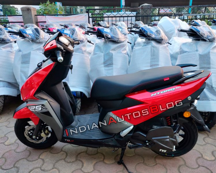 Tvs Ntorq 125 Metallic Red Side Profile