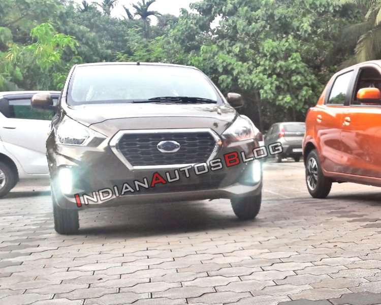 2018 Datsun Go Facelift Front Spy Shot India