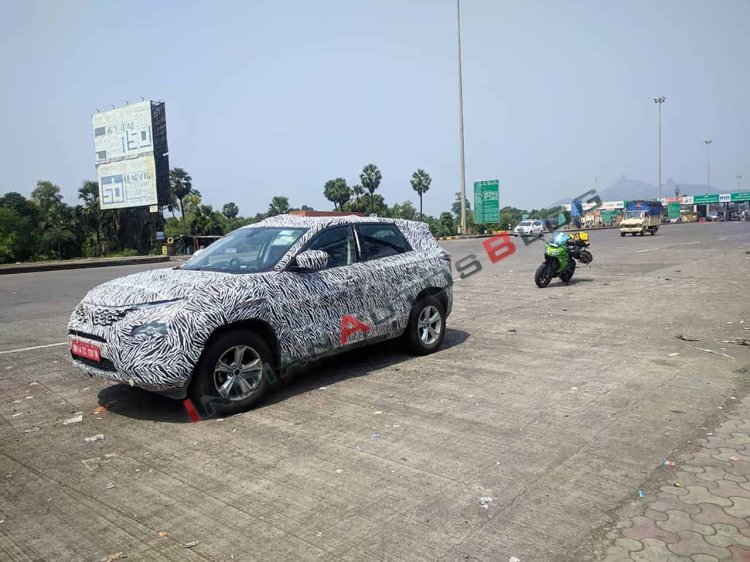 Tata Harrier Spy Image Front Three Quarters