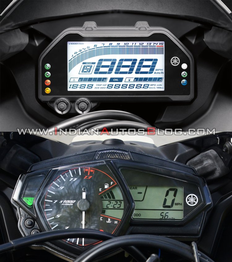 2019 Yamaha R3 Old Vs New Instrument cluster