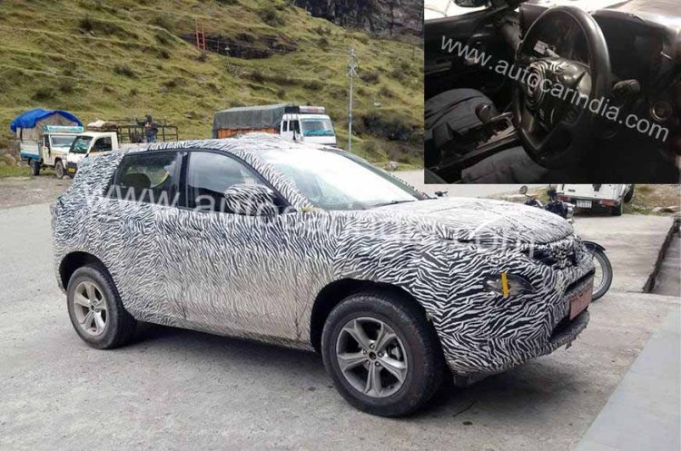 Tata Harrier Spy Image Front Three Quarters Automa