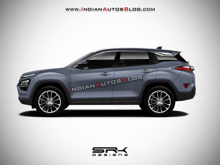 Tata Harrier Grey Rendering