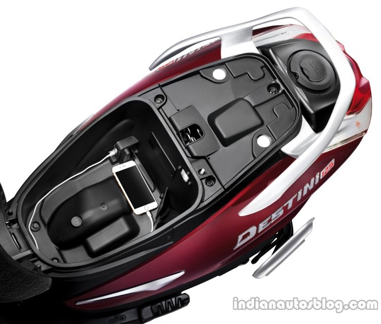 Hero Destini Launched In India Underseat Storage