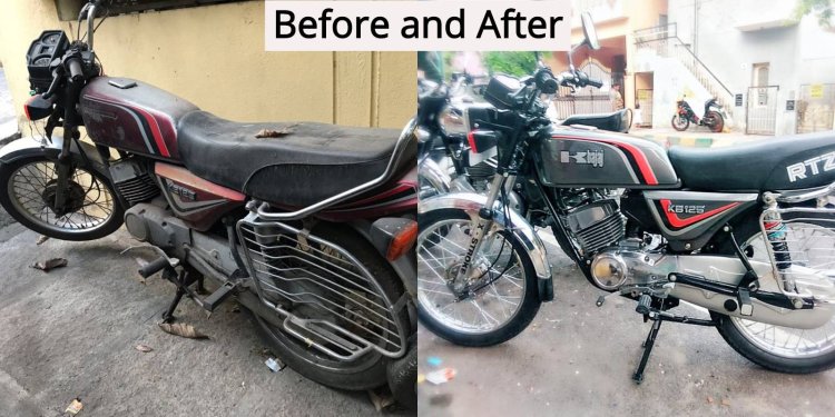 IAB Reader's restored Kawasaki Bajaj 125 RTZ looks picture perfect