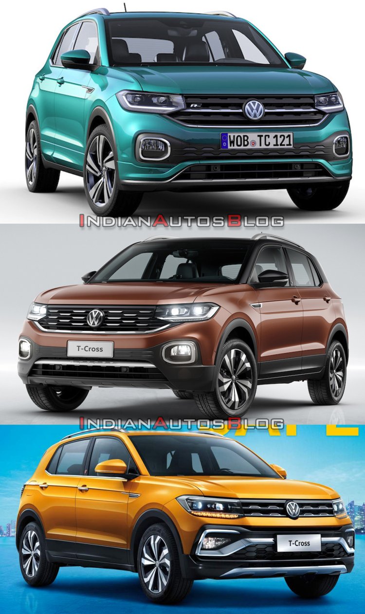 Vw T Cross Eu Vs Latam Vs Cn Front Three Quarters