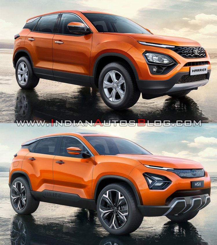 Tata Harrier Vs Tata H5x Front Three Quarters Right