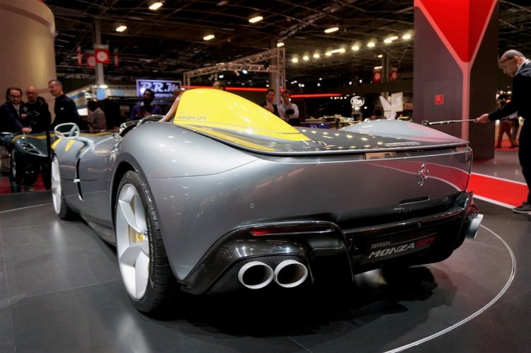 Ferrari Monza Sp1 Rear At 2018 Paris Auto Show