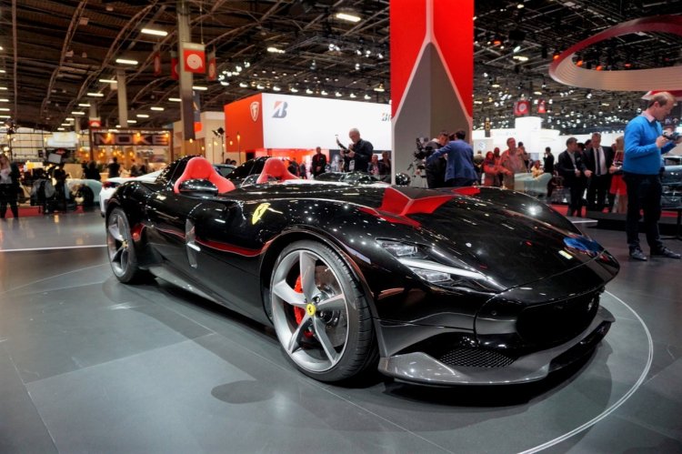 Ferrari Monza Sp2 Front Quarter At 2018 Paris Auto