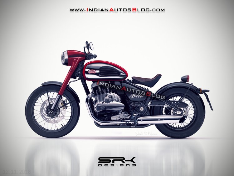 Jawa 300 Bobber Iab Rendering Side Profile