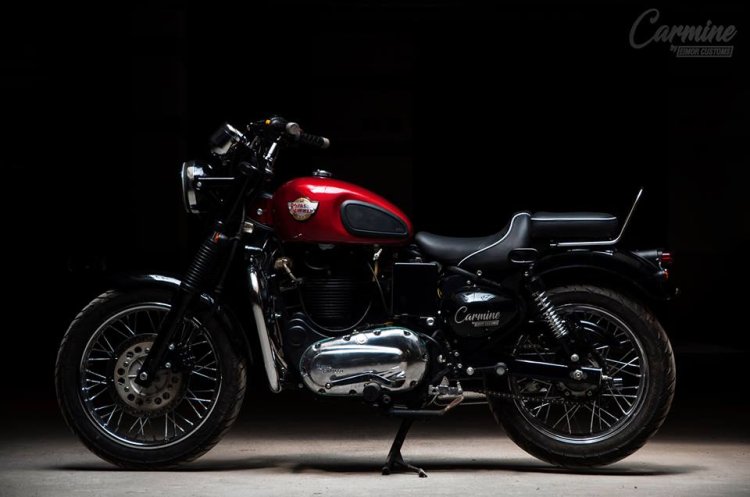 Royal Enfield Electra Carmine By Eimor Customs Lef