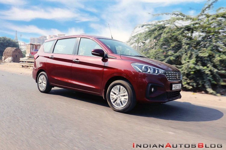 2019 Maruti Ertiga Review Images Front Three Quart