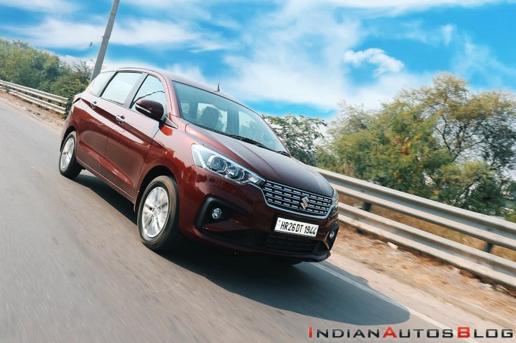 2019 Maruti Ertiga Review Images Front Three Quart