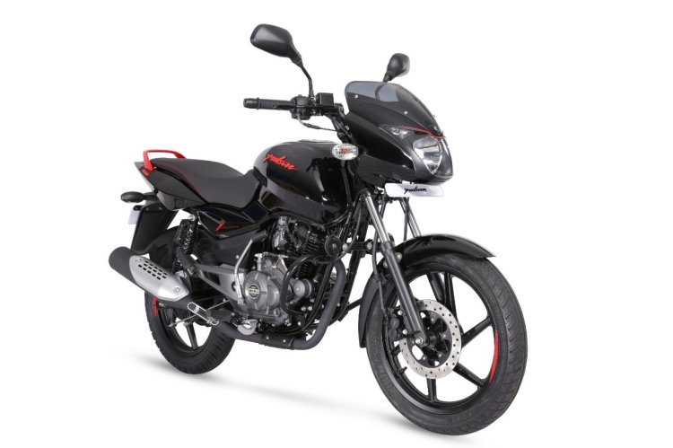 Bajaj Pulsar 150 Neon Red Right Front Quarter