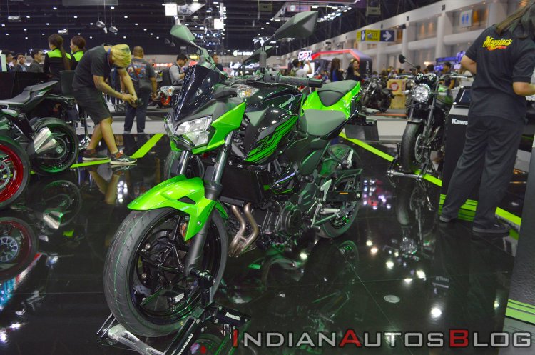 Kawasaki Z400 Green Front Left Quarter At Thai Mot