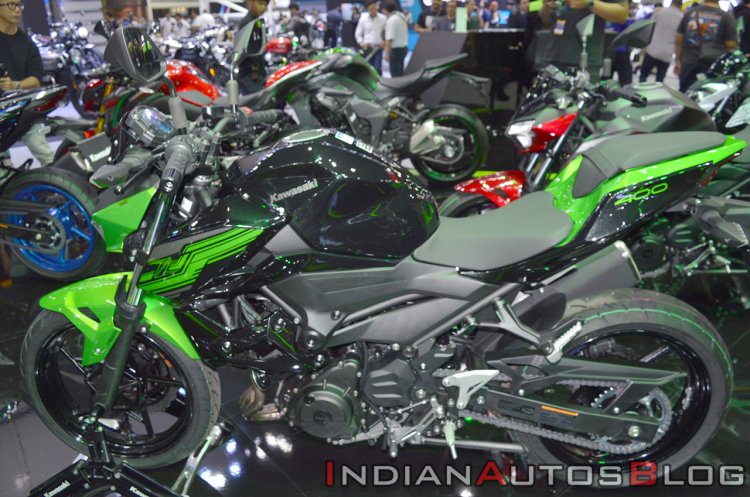 Kawasaki Z400 Green Side Profile At Thai Motor Sho