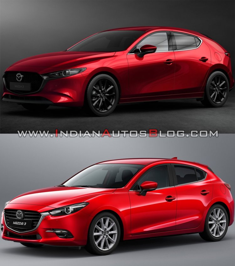 2019 Mazda3 Vs 2016 Mazda3 Front Three Quarters