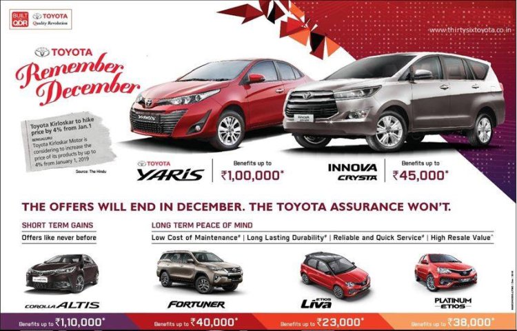Toyota Remember December Discounts