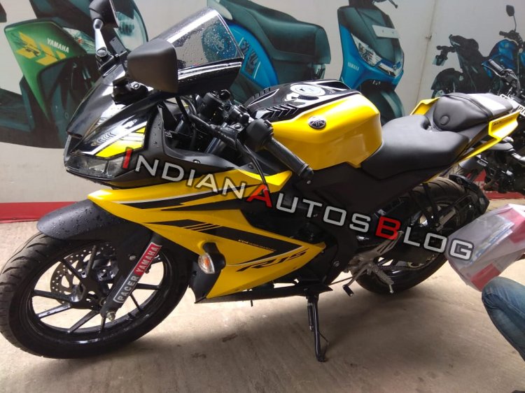 Yamaha R15 V3 0 Customised Yellow Colour Front Left quarter