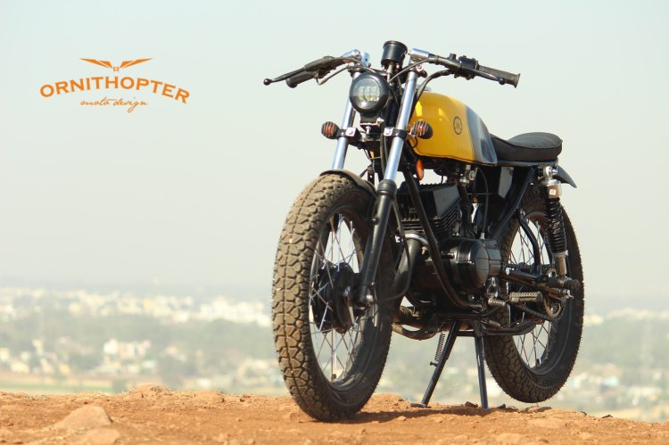 Yamaha Rx100 Scrambler Modified Front Left Quarter
