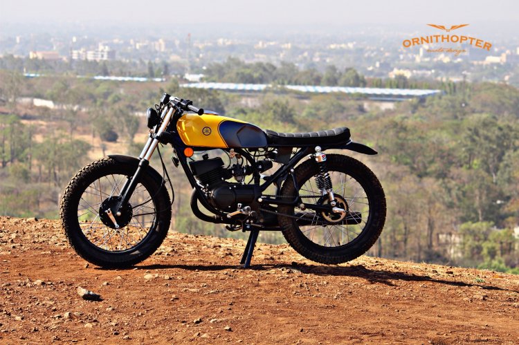 Yamaha Rx100 Scrambler Modified Side Profile