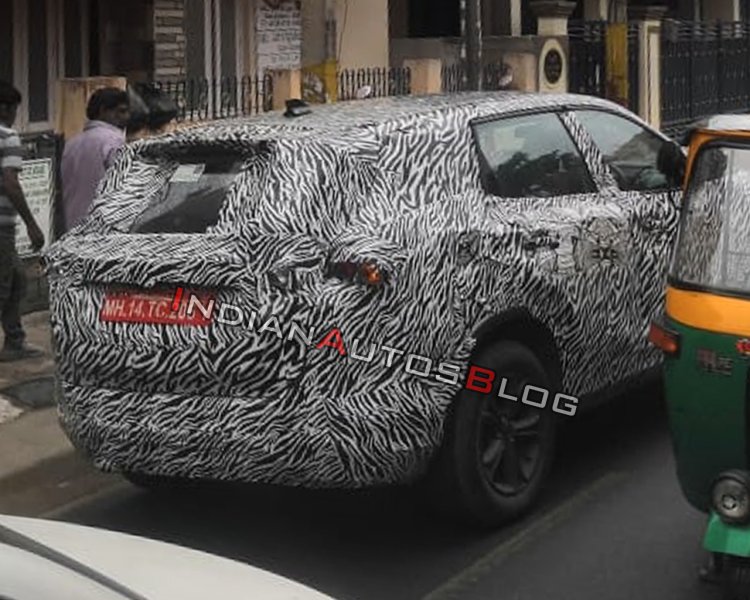 Tata H7x Rear Three Quarters Right Side Spy Shot