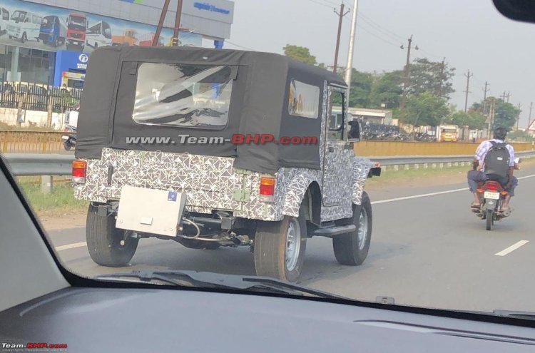 Next Gen Mahindra Thar Rear Three Quarters Spy Pho