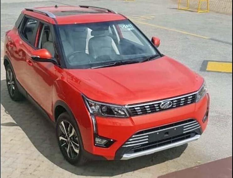 2018 Mahindra Xuv300 Images Red Front Three Quarte