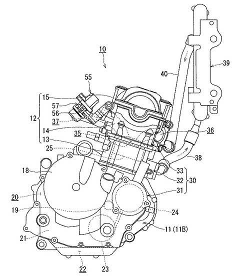 Suzuki Gixxer 250 Engine Patent Image Side Profile