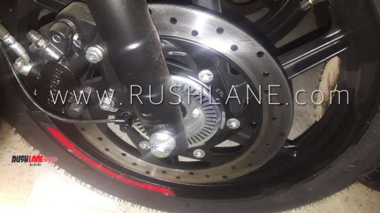 Bajaj Pulsar 220 Abs Spied At Dealership Front Brake