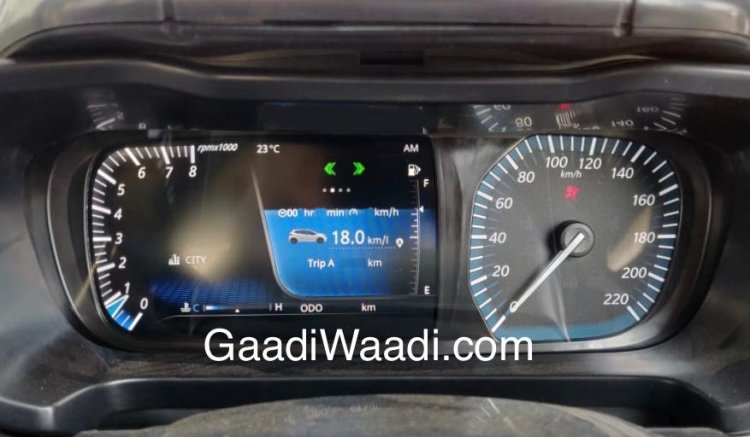Tata 45x Instrument Cluster Spy Shot