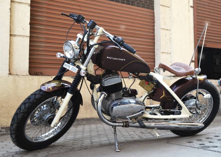 Yezdi 250 Bobber By Indi Custom Garage Left Front